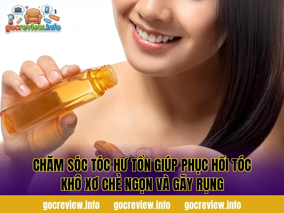 Chăm sóc tóc hư tổn giúp phục hồi tóc khô xơ chẻ ngọn và gãy rụng